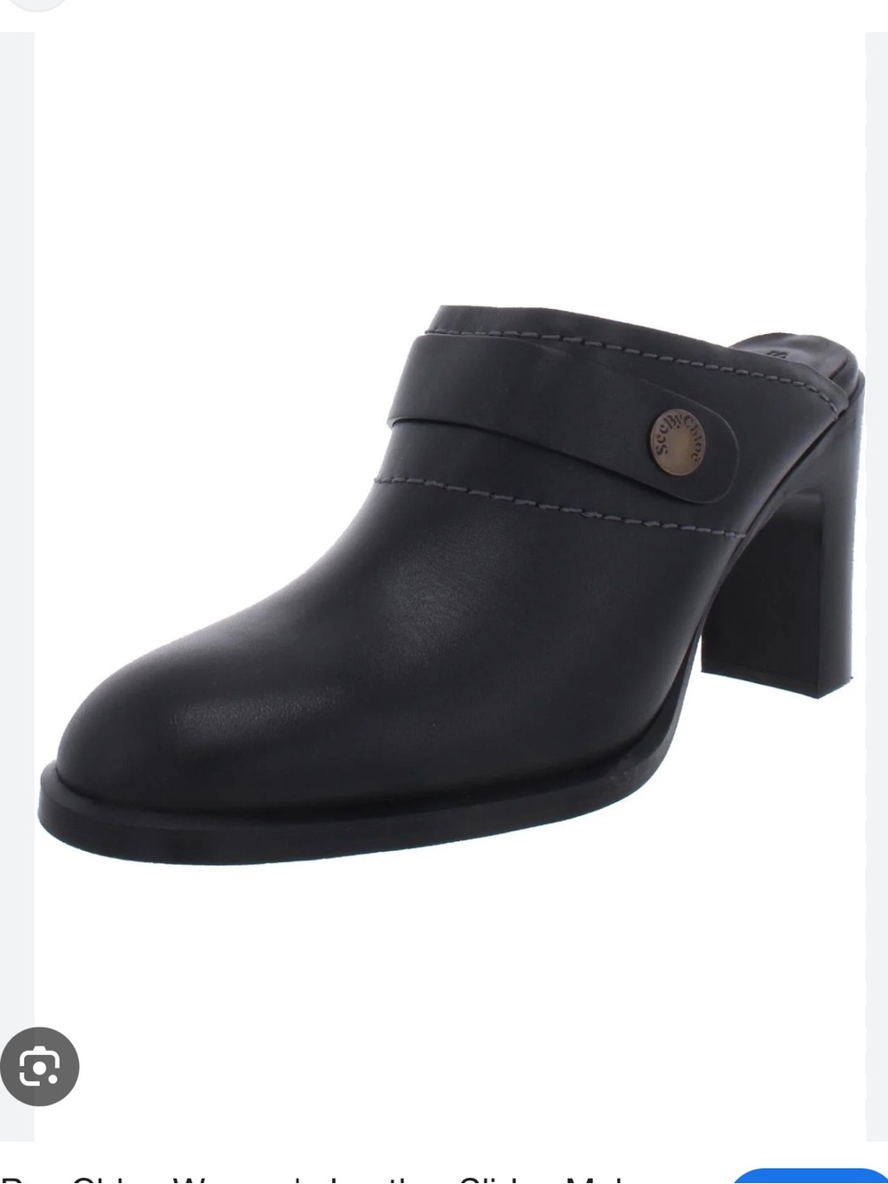 See by Chloe Annia Hugh Heel Black Leather Mules size 39.5